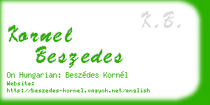 kornel beszedes business card